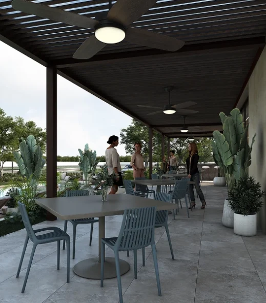 Terraza techada